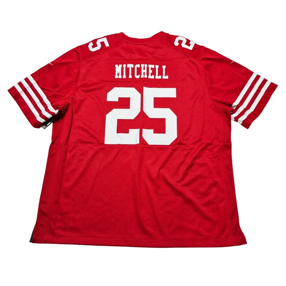 Elijah Mitchell San Francisco 49ers Nike Game Jersey Scarlet Red Men's Size 3XL